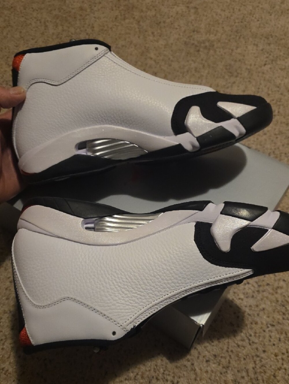 Jordan Black, White & Red Retro Basketball Shoes - Picture 5 of 5